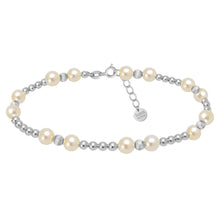 Gold Filled Beaded Anklet With Pearls