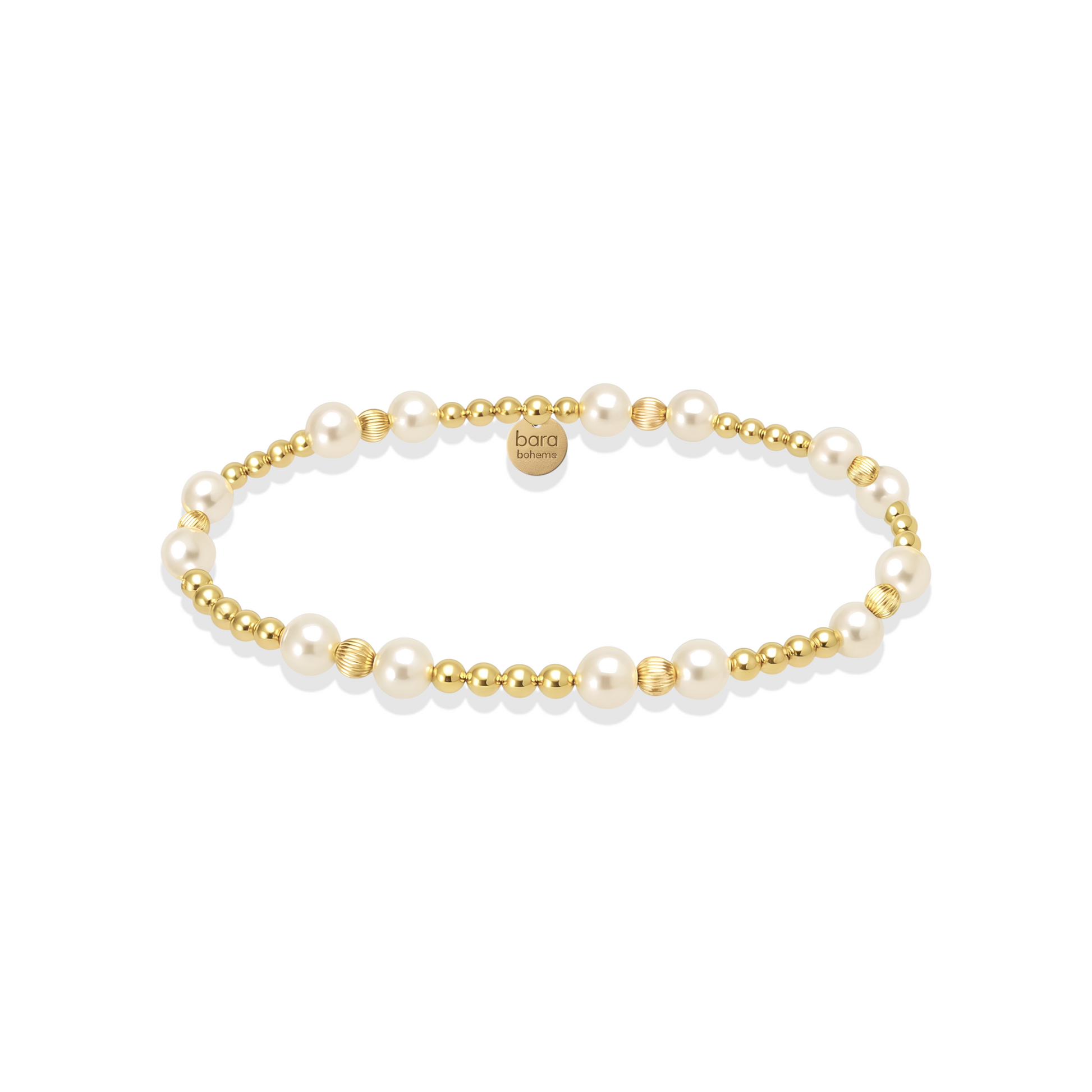Kimberly | Gold Filled Beaded Bracelet with Pearls