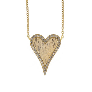 LOVELY | Large Cubic Zirconia Heart Pendant Necklace