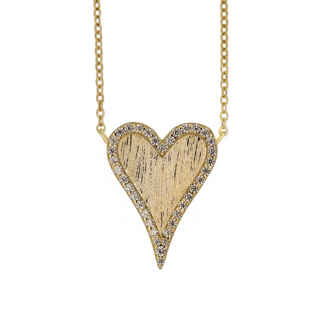 LOVELY | Small Cubic Zirconia Heart Pendant Necklace