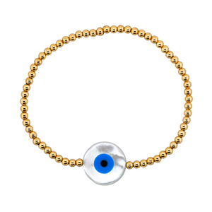 "EVIL EYE MOP" LX Opal Charm Bracelet