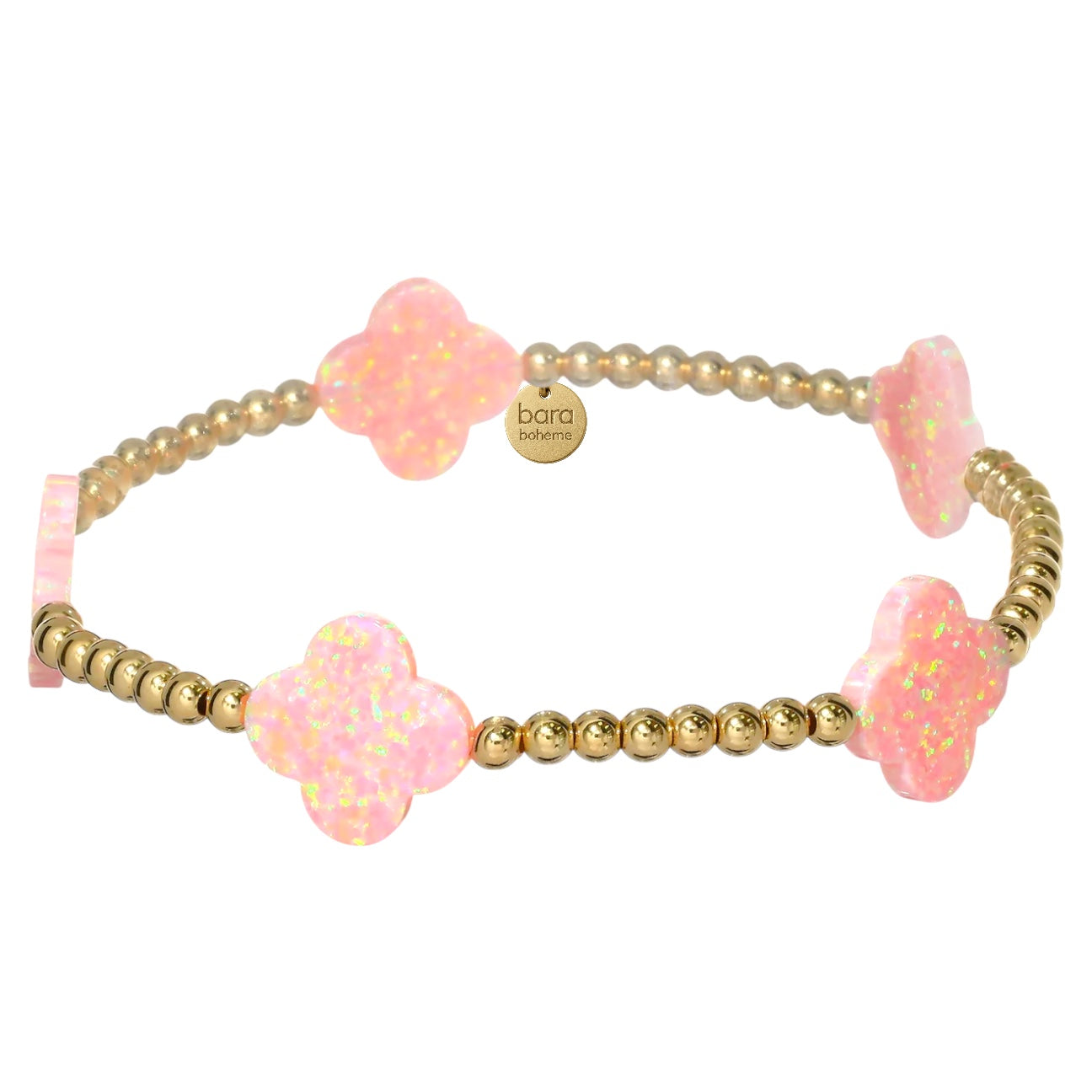 Large Clover BTY Beaded Opal Bracelet