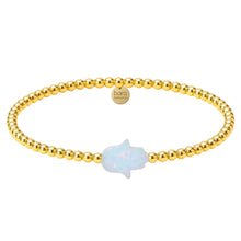 Large Hand Beaded Opal Bracelet