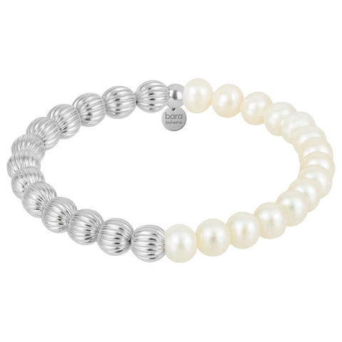 Gold Filled Beaded Bracelet with Pearls