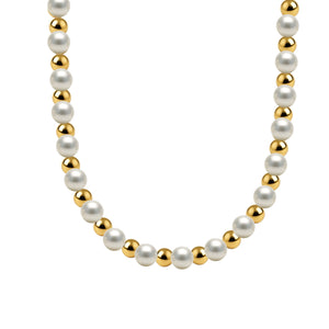Lola Gold Filled Beaded Necklace with Pearls