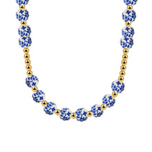 Lotus Gold Filled Beaded Necklace with Porcelain