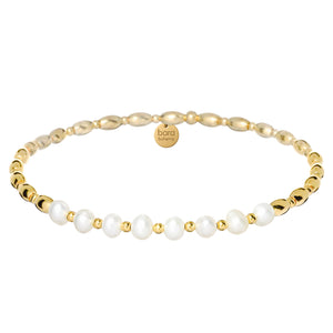 Loui Gold Filled Beaded Bracelet with Pearls