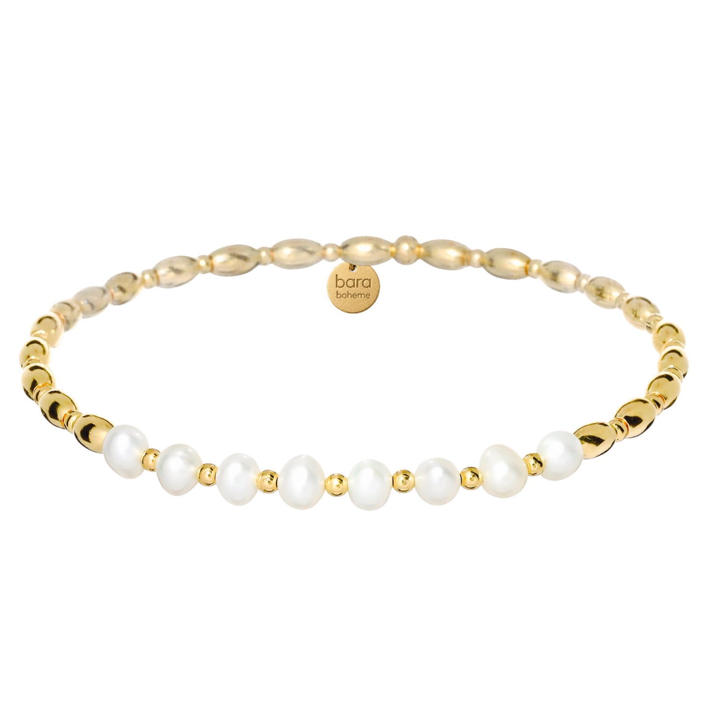 Loui Gold Filled Beaded Bracelet with Pearls