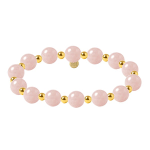 Lydia | Rose Quartz Beaded Bracelet