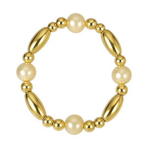 Maddi Beaded Stretchy Ring with Pearls