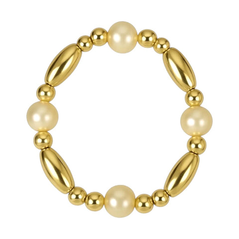 Maddi Beaded Stretchy Ring with Pearls