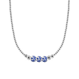 Magnolia Gold Filled Beaded Necklace with Porcelain