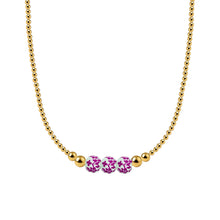 Magnolia Gold Filled Beaded Necklace with Porcelain
