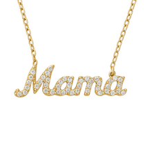 Mama | Pave Cursive Necklace