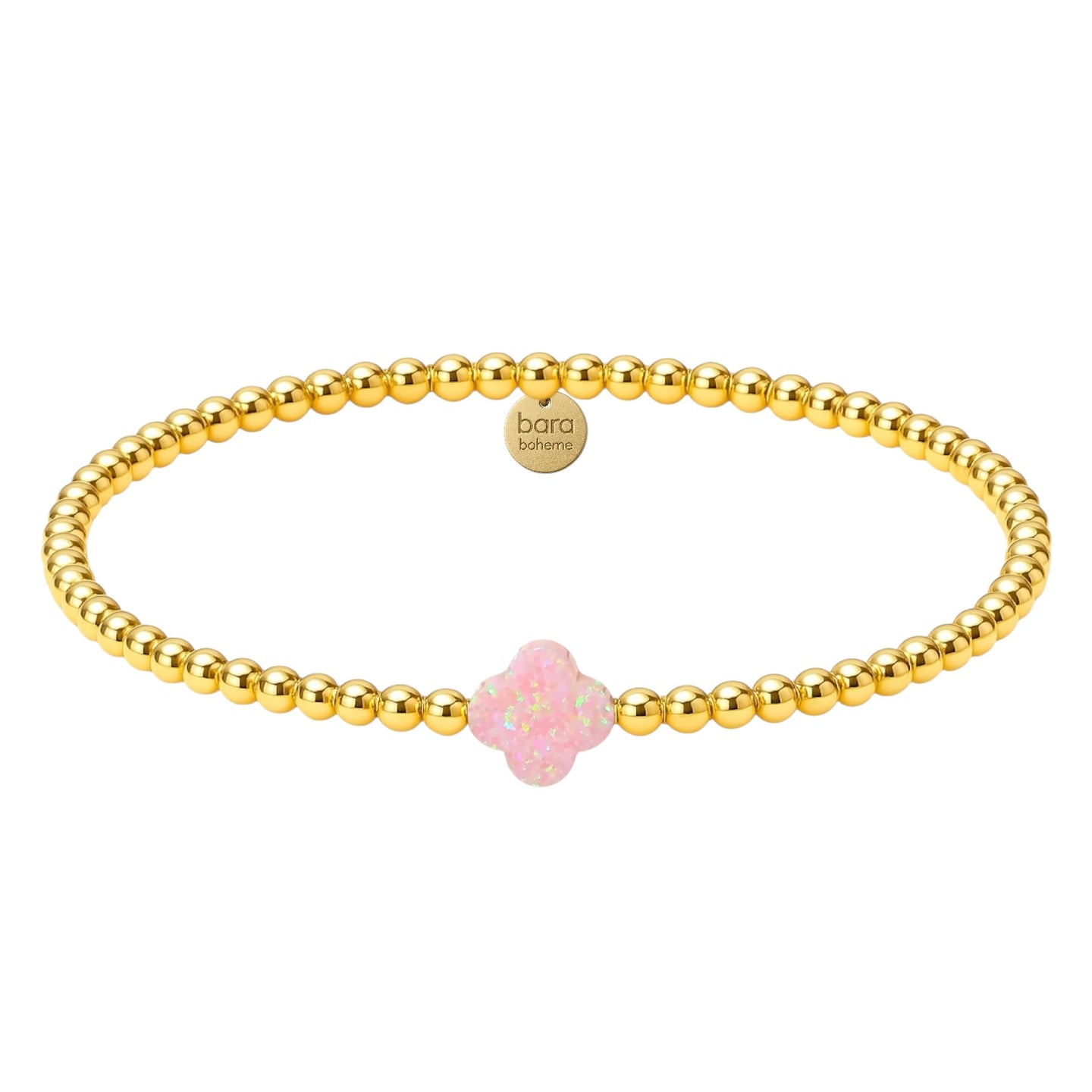 Medium Clover Beaded Opal Bracelet