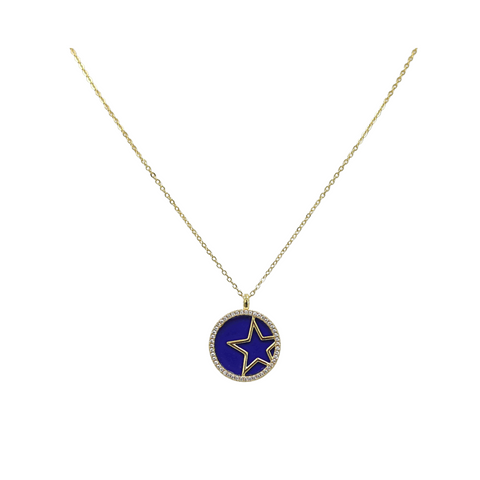 Gold and CZ "Midnight Star" Necklace