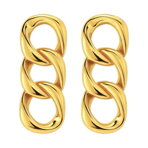 Gold Plated Link Earrings
