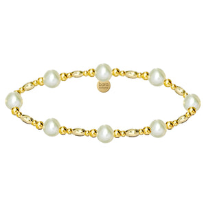 Myssi Gold Filled Beaded Bracelet with Pearls