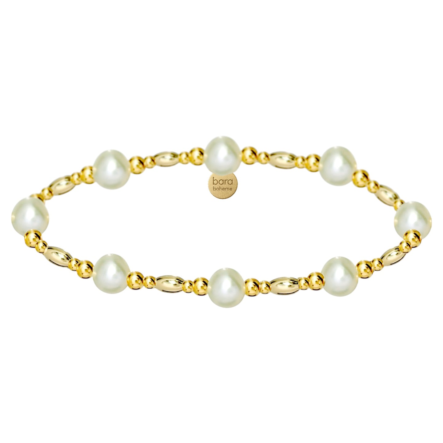 Myssi Gold Filled Beaded Bracelet with Pearls