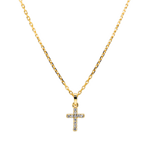 "CATHERINE" Small Pave Cross CZ Necklace