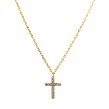 "CHRISTINA" Large Cross Pave CZ Necklace