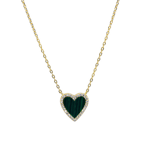 bara boheme | "HEART" Opal CZ Necklace