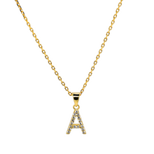 bara boheme | "INITIALS" Gold Plated CZ Necklace