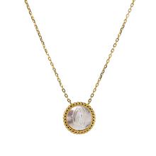 "MADELEINE" Virgin Mary Round MOP Necklace