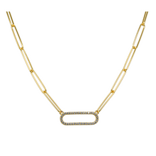 "BRITTNEY" CZ PAPERCLIP Necklace