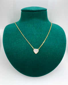 "PEARLY" HEART CZ PAVE Necklace