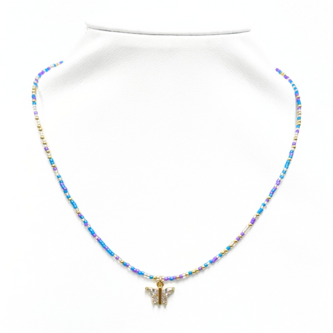 "COLORFUL + BUTTERFLY" Charm Choker