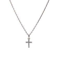 "CATHERINE" Small Pave Cross CZ Necklace