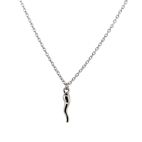 bara boheme | "MINI ITALIAN HORN" Charm on Gold-Filled Chain Necklace