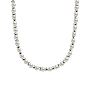 Natalia Gold Filled Beaded Necklace with Pearls