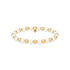 Pearl and gold bead bracelet on a white background