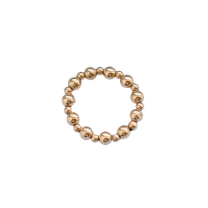 "NICOLE" 14k gold-filled ball Stretchy beaded Ring