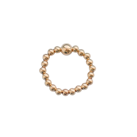 "OLIVIA" 14k gold-filled ball Stretchy beaded Ring