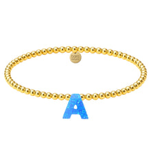 Opal Initials A-M | Gold Filled Beaded Bracelet