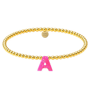 Opal Initials A-M | Gold Filled Beaded Bracelet