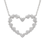 Open Heart Large | Pave Necklace