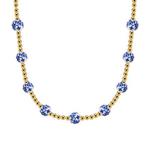 Orchid Gold Filled Beaded Necklace with Porcelain