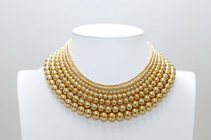 4MM 14K Gold-Filled Ball Beaded Choker/Necklace