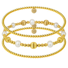 Palm Beach Gold Filled Beaded Bracelet Stack