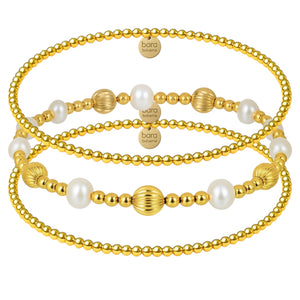 Palm Beach Gold Filled Beaded Bracelet Stack