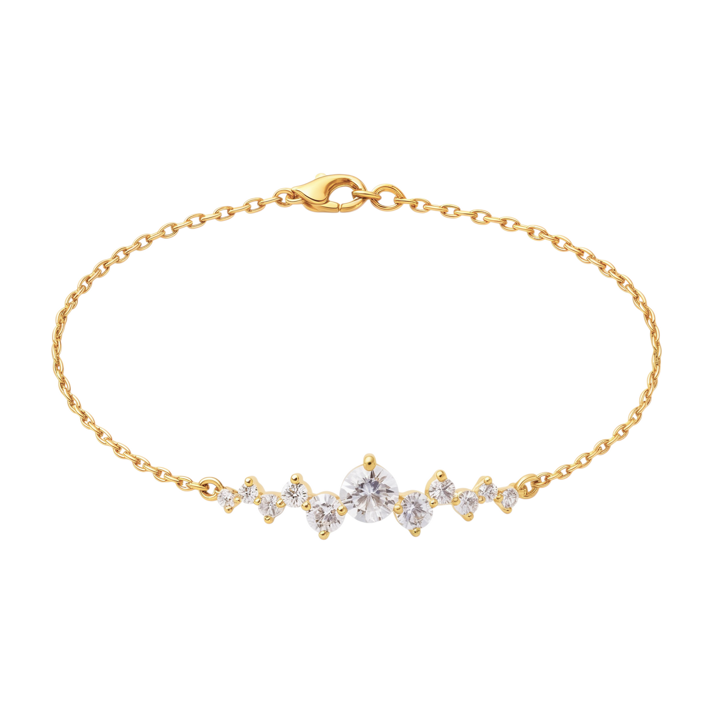 Pave Zigzag | Gold Plated Bracelet