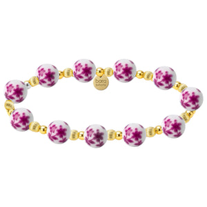 Peach_Blossom_Gold_Filled_Beaded_Bracelet_with_Porcelain