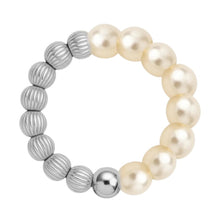 Penelope Beaded Stretchy Ring with Pearls