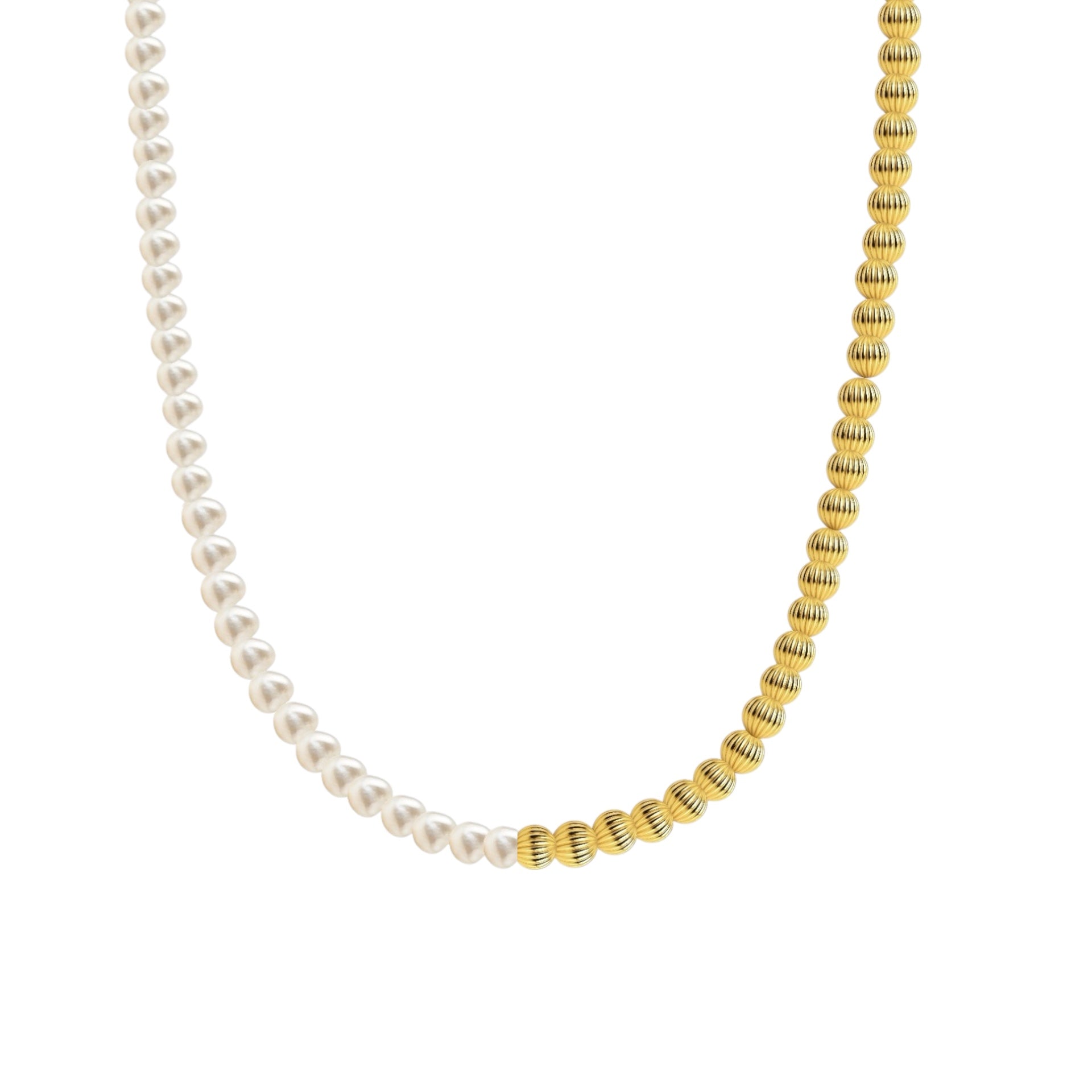Penelope Gold Filled Beaded Necklace with Pearls