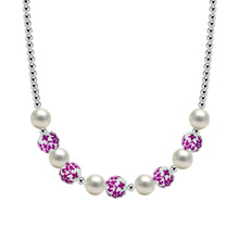 Peony Gold Filled Beaded Necklace with Porcelain
