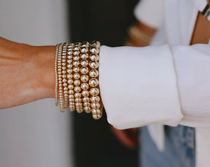 THE FULL CLASSIC STACK | 14K Gold Filled Anti-Tarnish Ball Beaded Bracelets